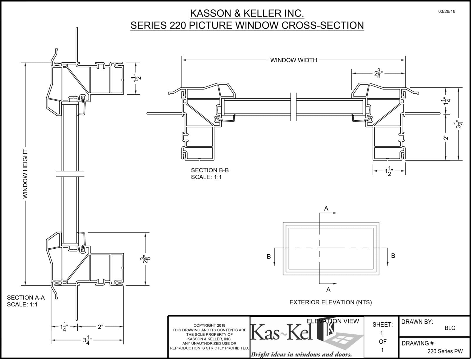 220 Picture window Cross Section