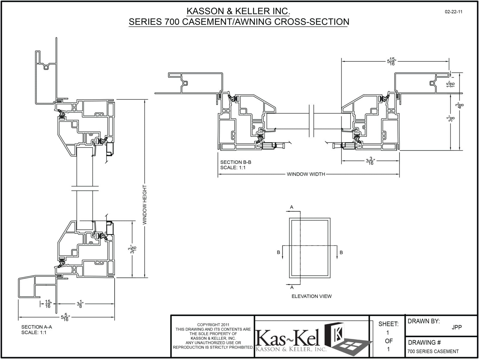 700 Casement Cross Section